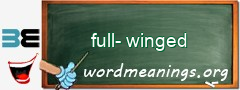 WordMeaning blackboard for full-winged